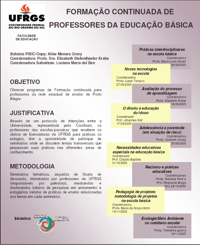 cartaz curso COORLICEN
